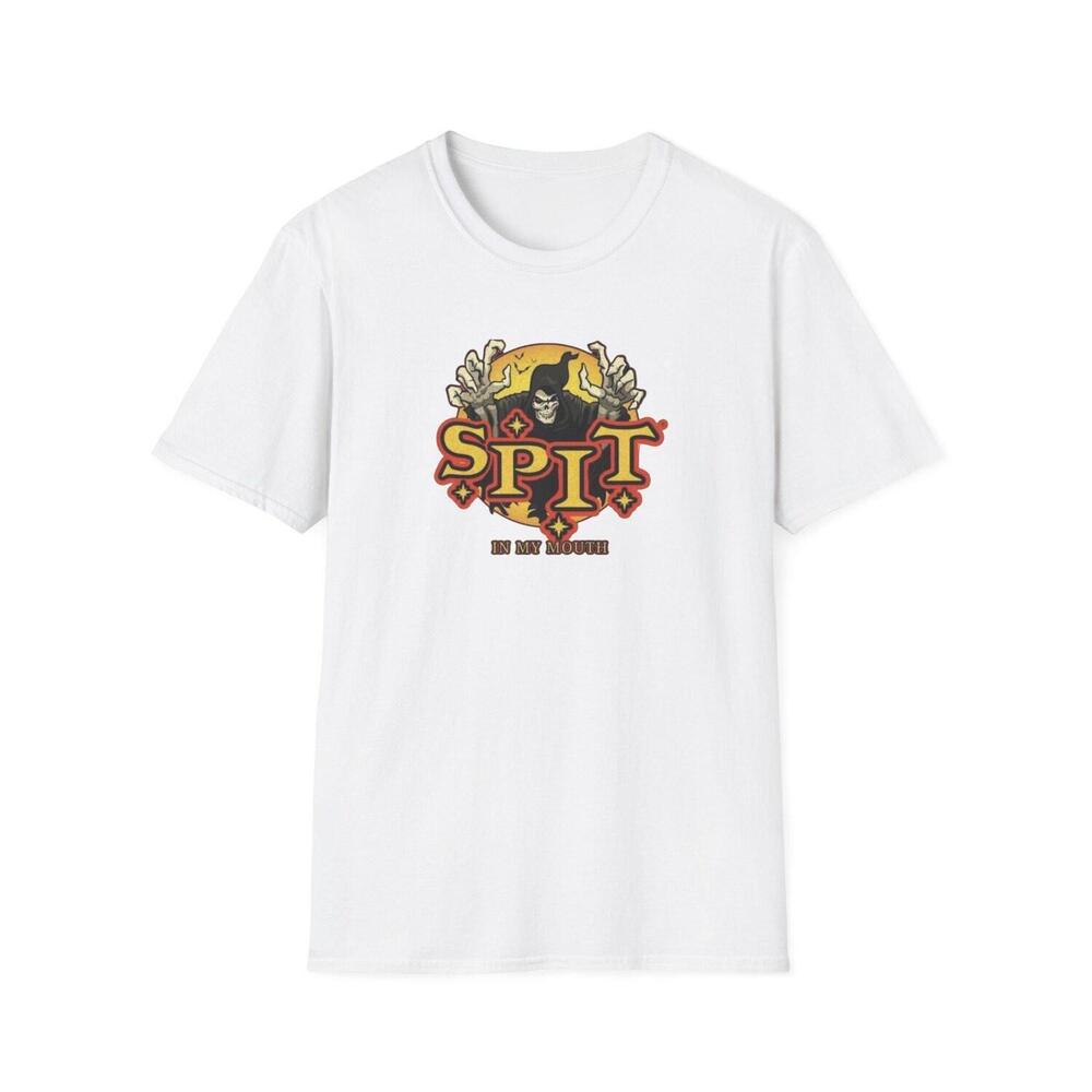 Spit Grim Reaper Graphic Tee Horror Skeleton Shirt
